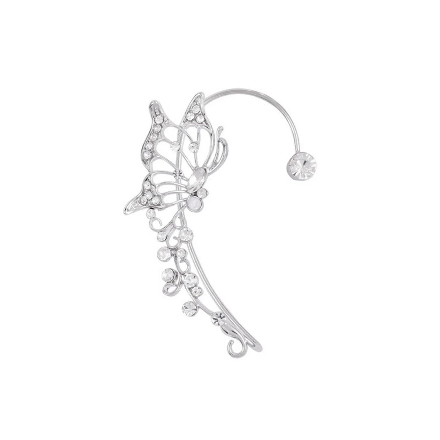 Korean Elf Butterfly Ear Cuff Without Piercing Clip Earrings for Women Elegant