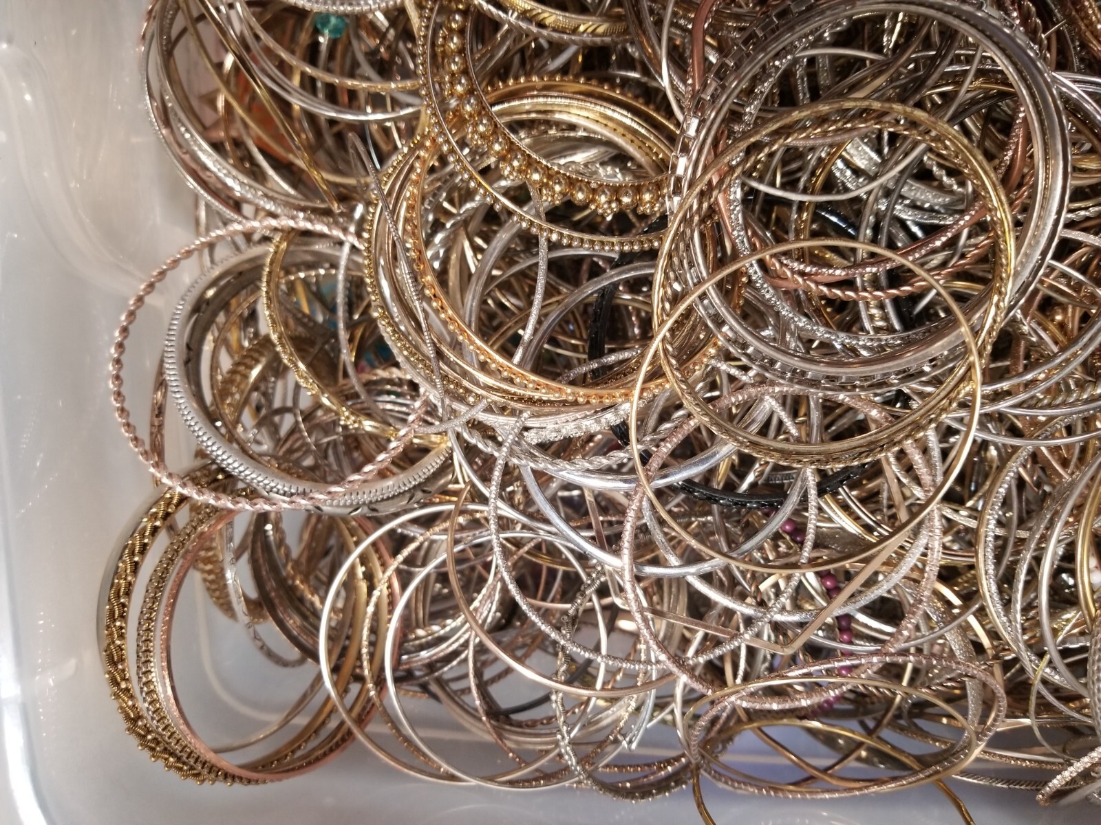 Lot Random Mix Bracelets rhinestone cuff stretch enamel Wrap Bead Gold silver Pl