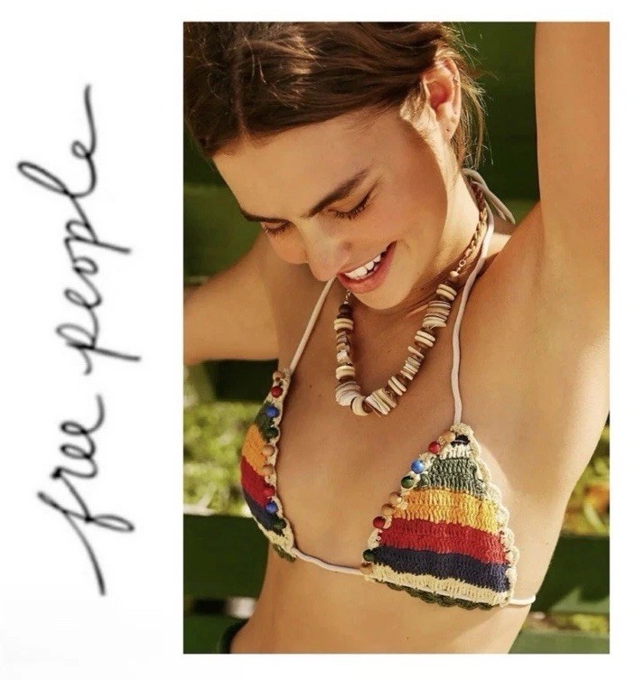 NWT Free People Isabella Bohemian Natural Wood Necklace