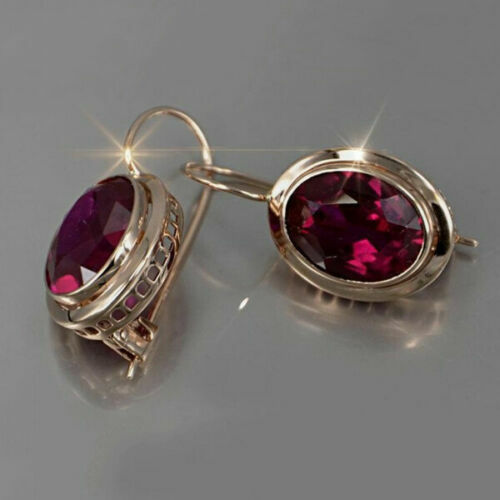 925 Silver Plated Ear Hook Drop Dangle Earrings Cubic Zirconia Simulated