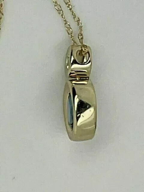 925 Sterling Silver Oval Cut Simulated Sapphire Pendant 14K Yellow Gold Plated