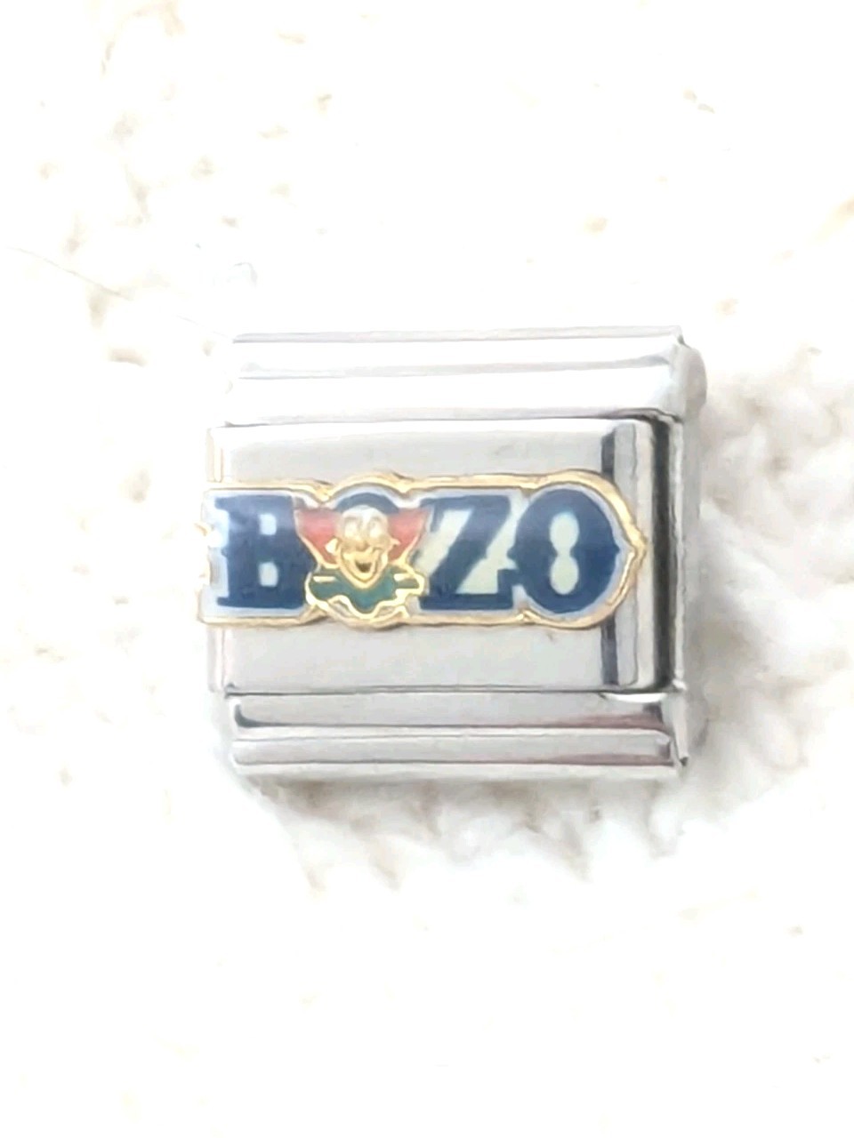 Authentic Casa D’Oro Bozo the Clown Italian Charm Classic 9mm Link G200