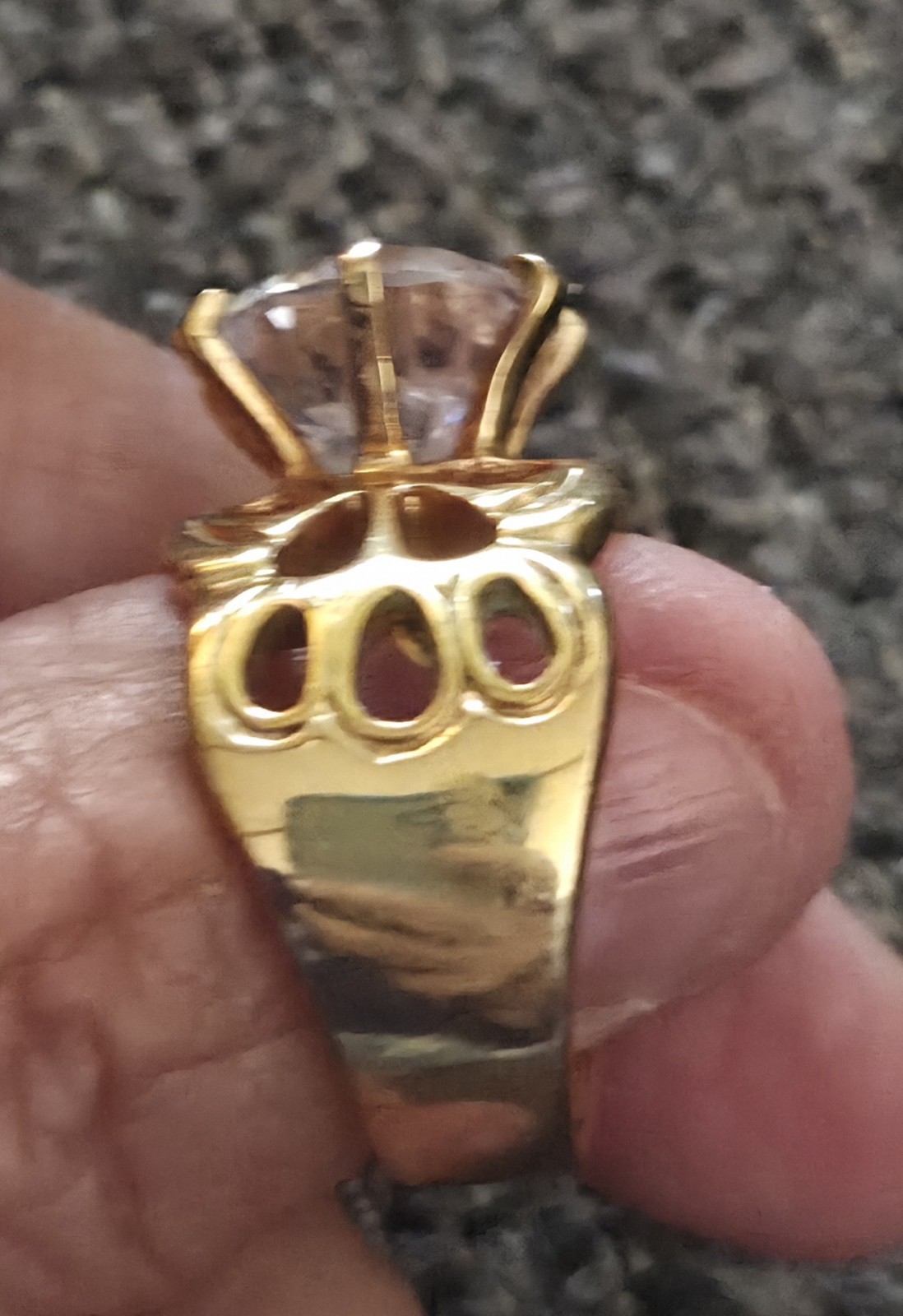 Palm Beach Jewelry Seta Flashy Cocktail Gold Ring – 7/7.5