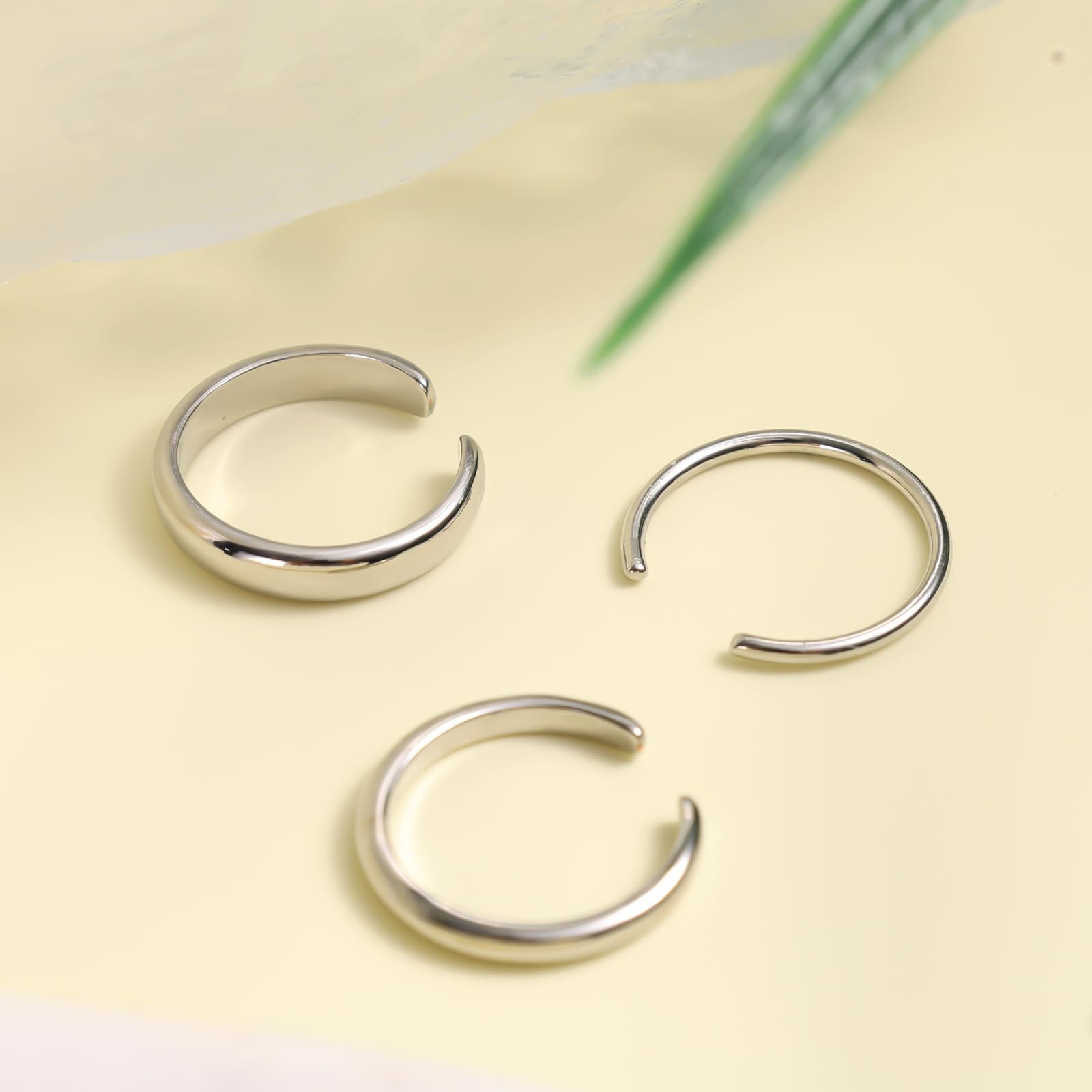 3pcs Adjustable Toe Rings, Thin Open Band Toe Rings Elegant Summer Beach Foot…
