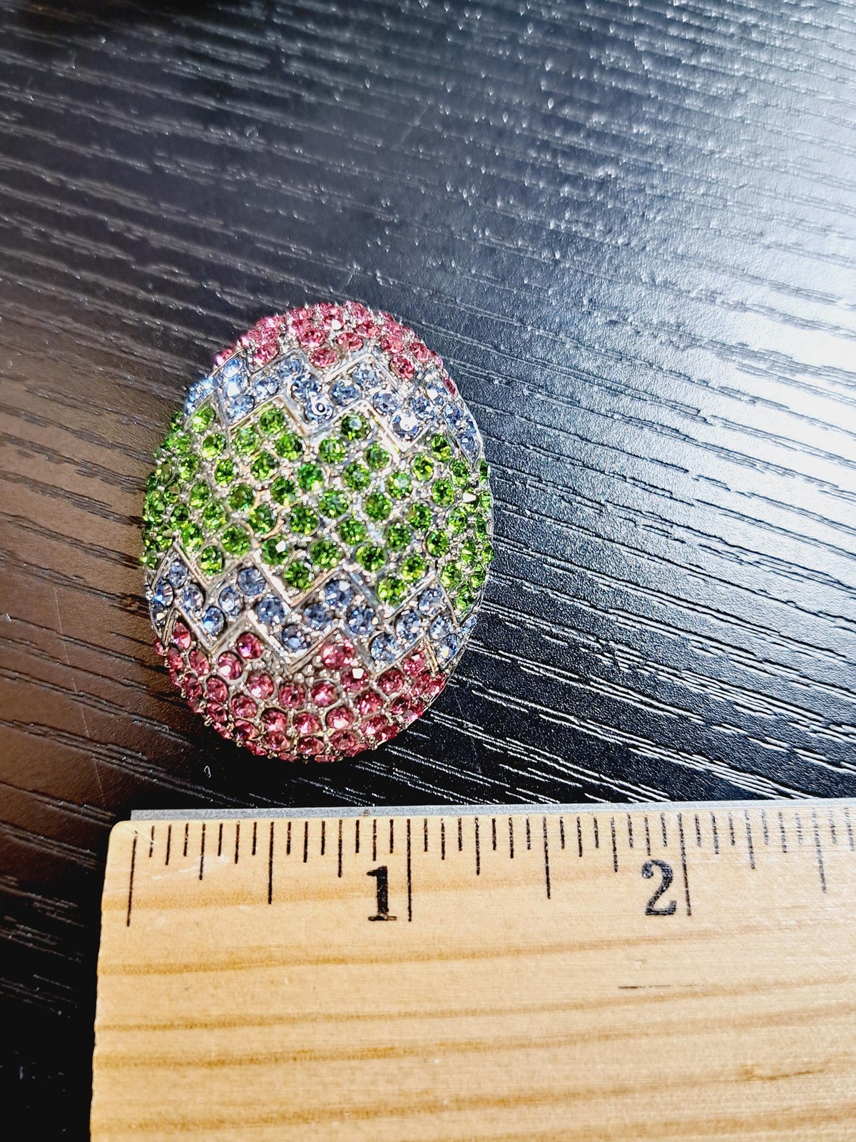 Egg Brooch Multicolor Crystal Rhinestone Colored Egg Brooch