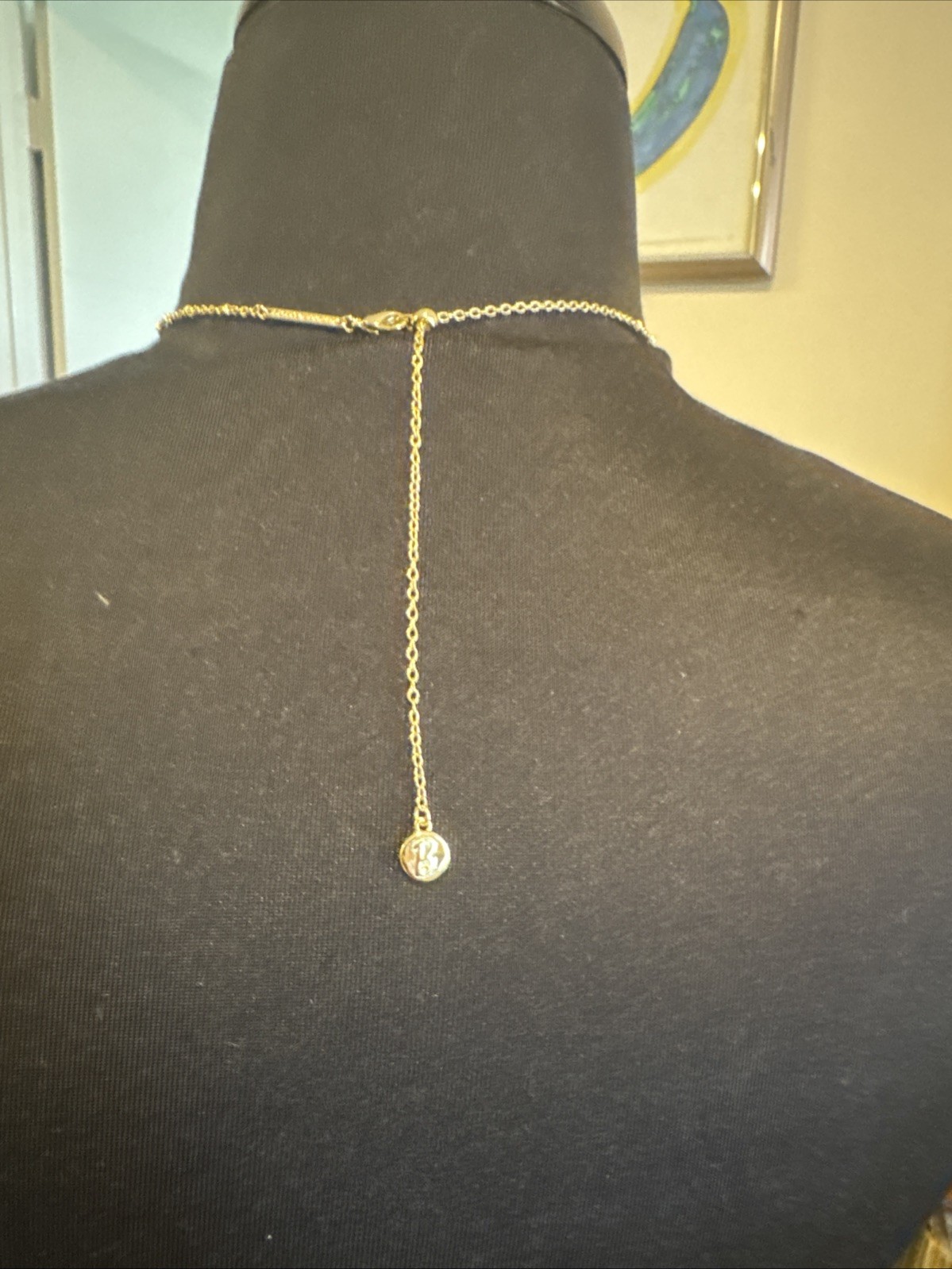 Barbie x Kendra Scott Gold Elisa Logo Necklace Pink RARE!!!!!