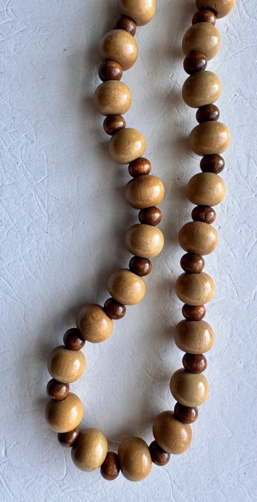 Lot of 3 Boho Necklaces Large Earth Tone Wood Seed Beaded 1 adjustable Vintage