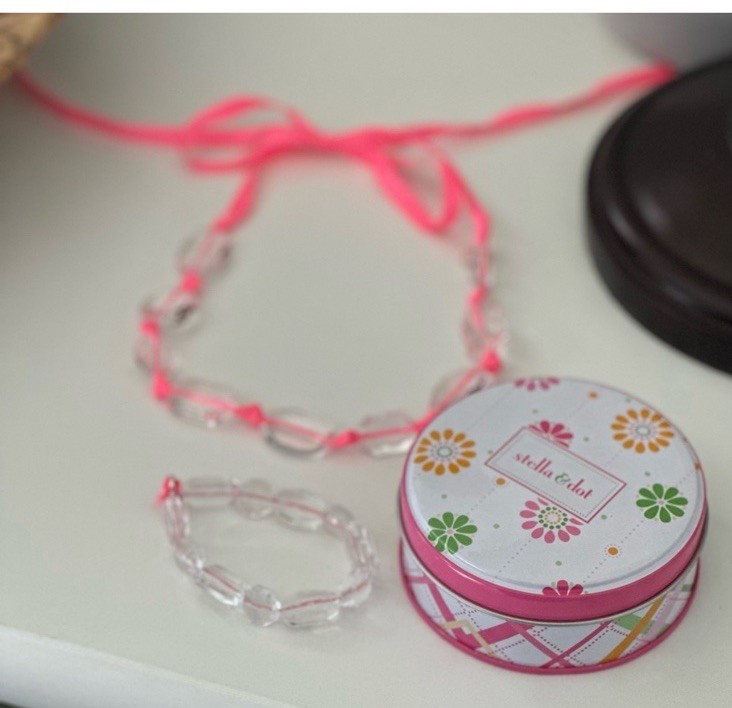 Stella & Dot Little Girls Izzie necklace Bracelet Adjustable Jewelry Gift Set