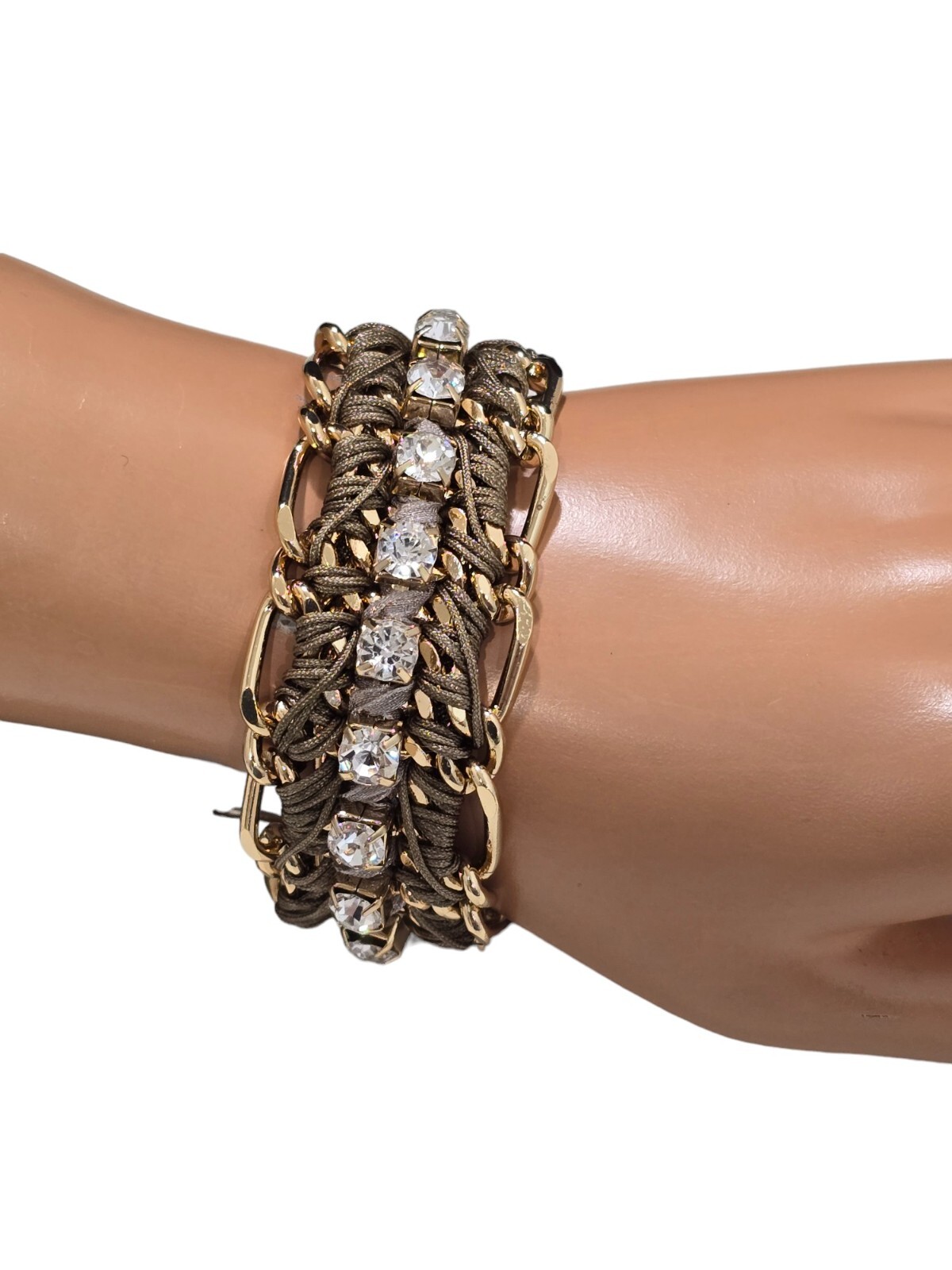 Tommy Bahama Corded Link Toggle Gold Tone Bracelet NWT