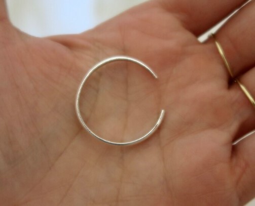 Solid Metal 925 Silver Women’s Big Adjustable Band Toe Ring White Gold Plated