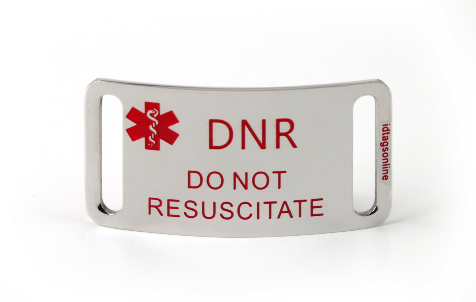 DNR Do Not Resuscitate Medical Alert ID Plate. Free emergency wallet Card!