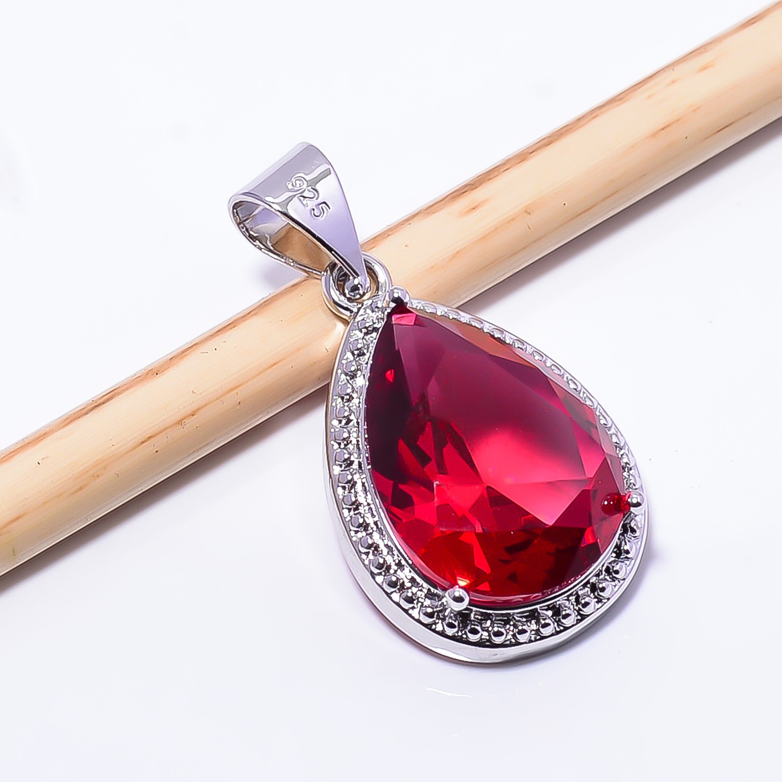 Pink Rubellite Tourmaline 925 Sterling Silver Pendant 1.09″ P5 Gift for her