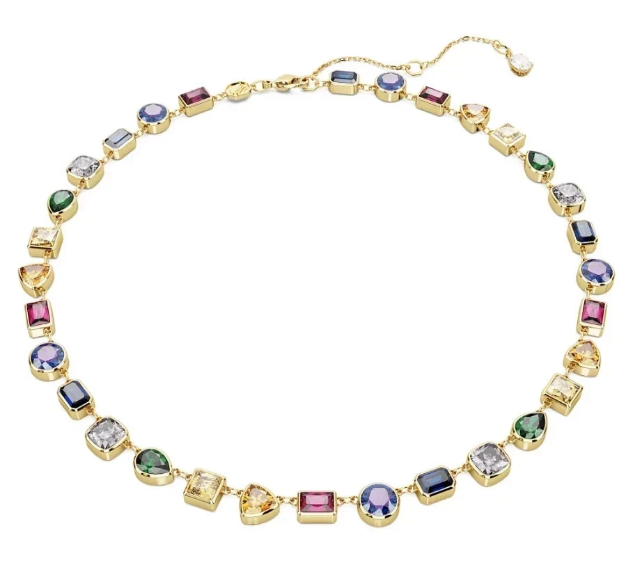 Swarovski Imber Tennis necklace Mixed cuts Multicolored Gold-tone plated 5662915