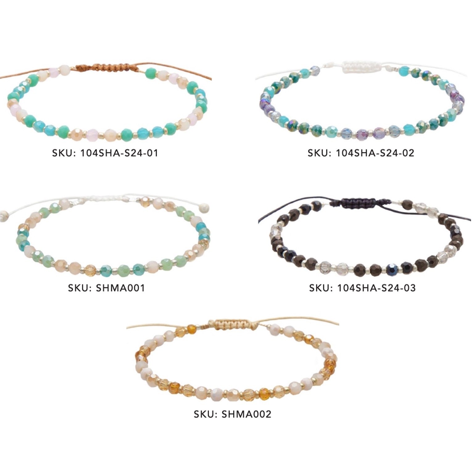 Lotus and Luna Adjustable Shimmer Anklet Bracelet