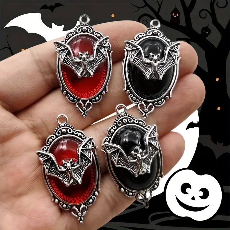 20pcs Halloween Gothic Bat Pendant Charms Vintage Jewelry Making Supplies DIY