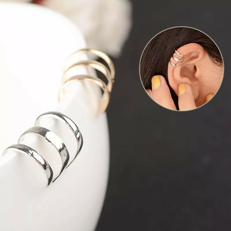 New style of ancient complex hollow U-shaped clip Earrings non pierced ear bone