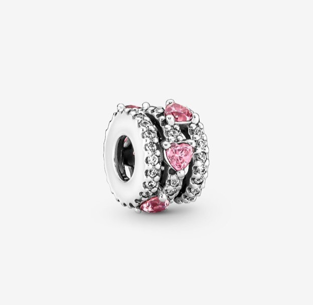 PANDORA Sparkling Triple Halo Hearts Charm, #791161C01, Mother’s Day Gift