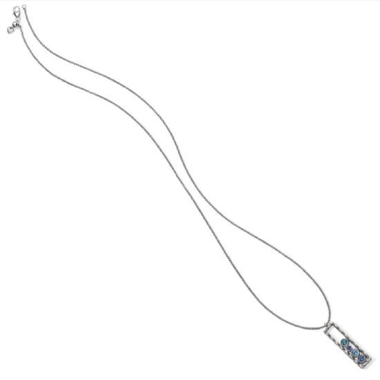 NWTag Brighton HALO RHYTHM Silver Blue Purple Necklace Reversible MSRP $68