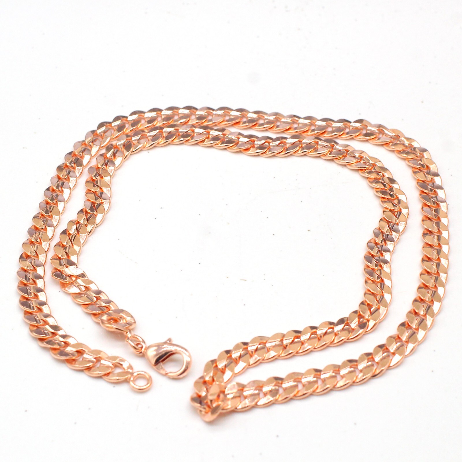 Pure Solid Copper Cube Chain Design Women And Men Chain Necklace Copper CPN17