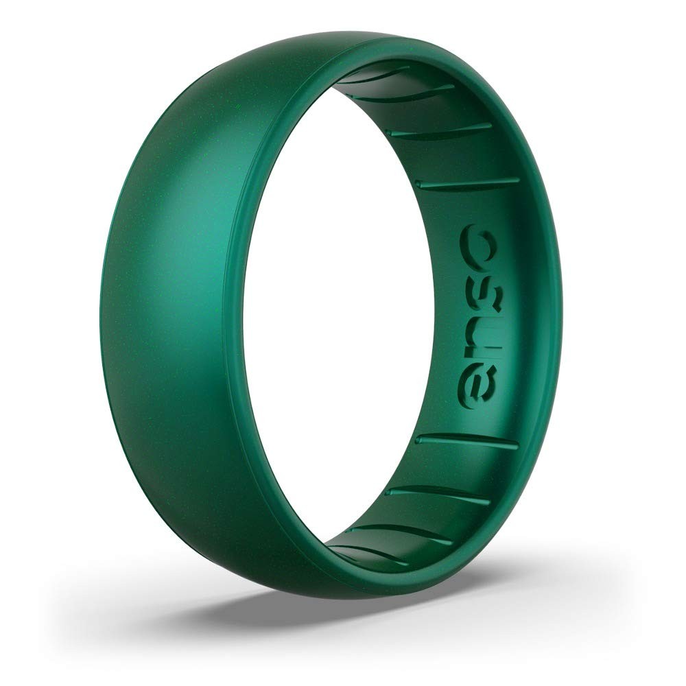 Classic Birthstone Silicone Ring – Unisex Wedding Engagement Band – Comfortab…