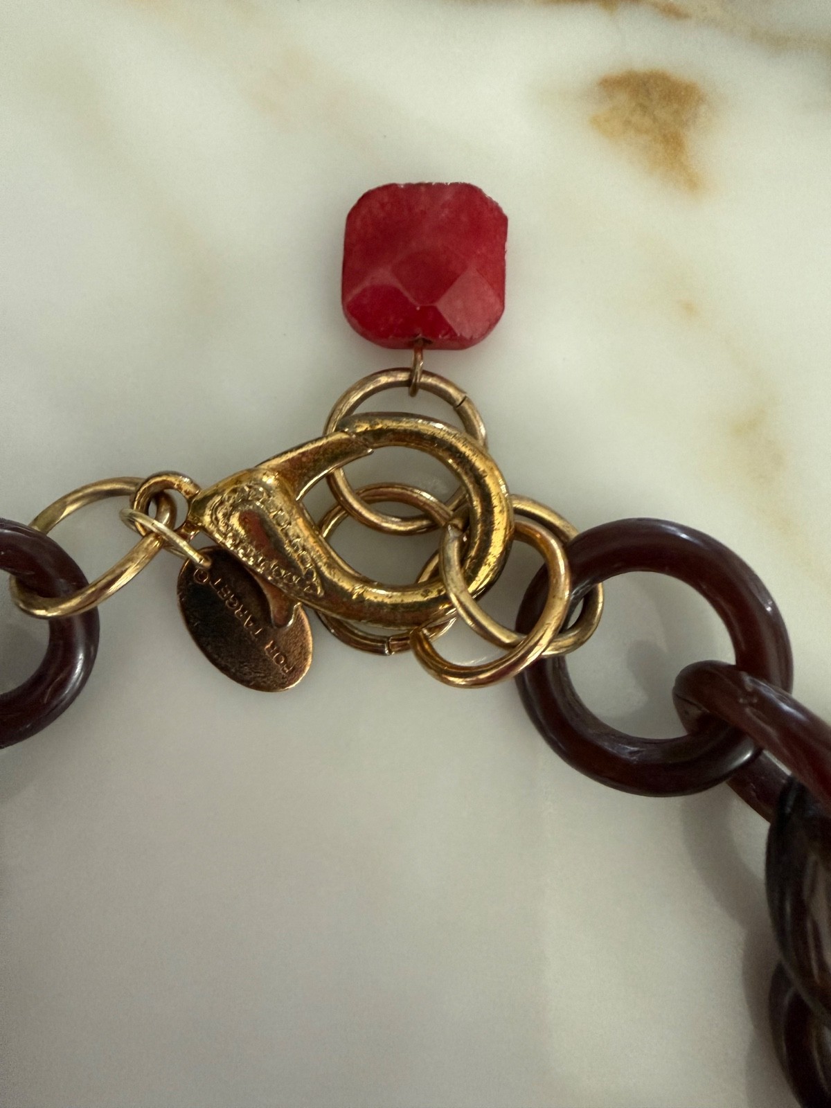 RARE 2009 Erickson Beamon for Target Charm Chain Link Boho Necklace Limited Edit