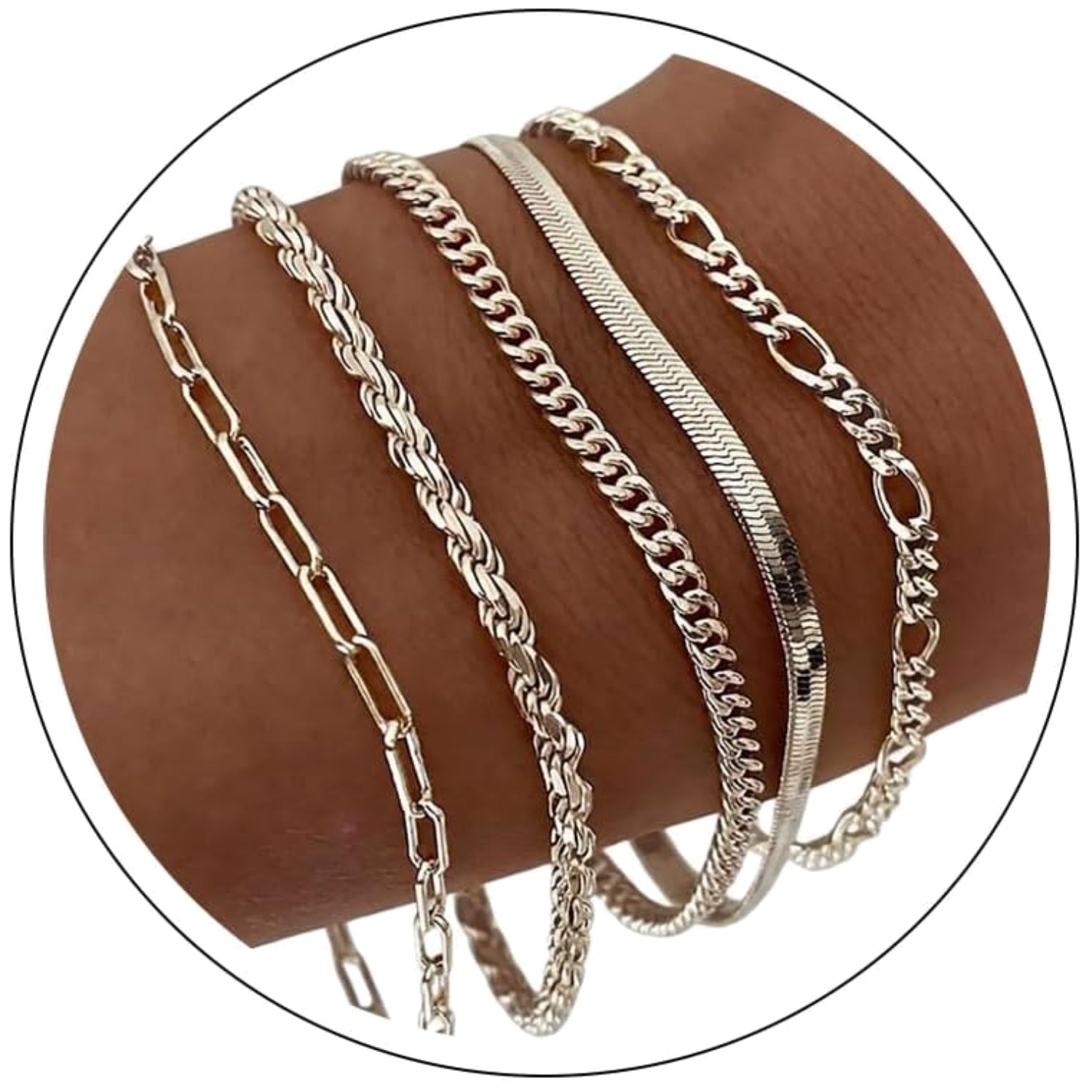 Waterproof Dainty Gold Bracelets for Women