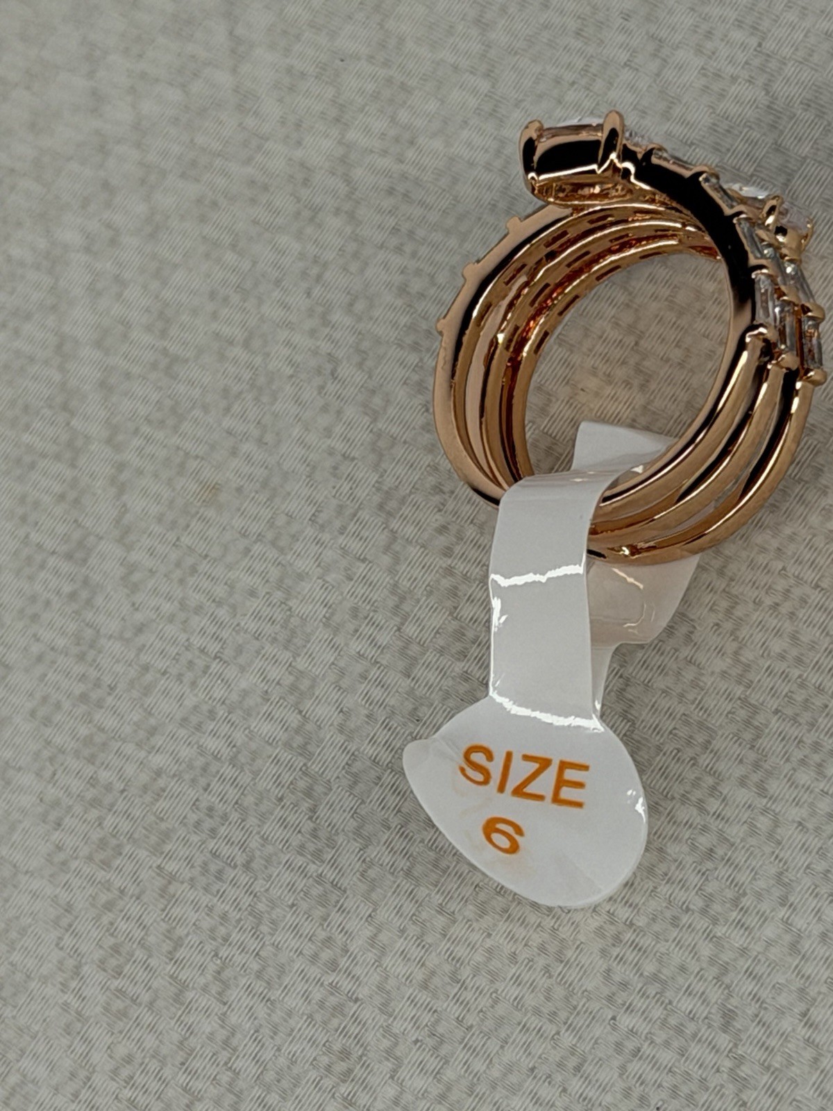 Bomb Party OG Ring Kept In The Loop Rose Gold CZ Size 6 NEW