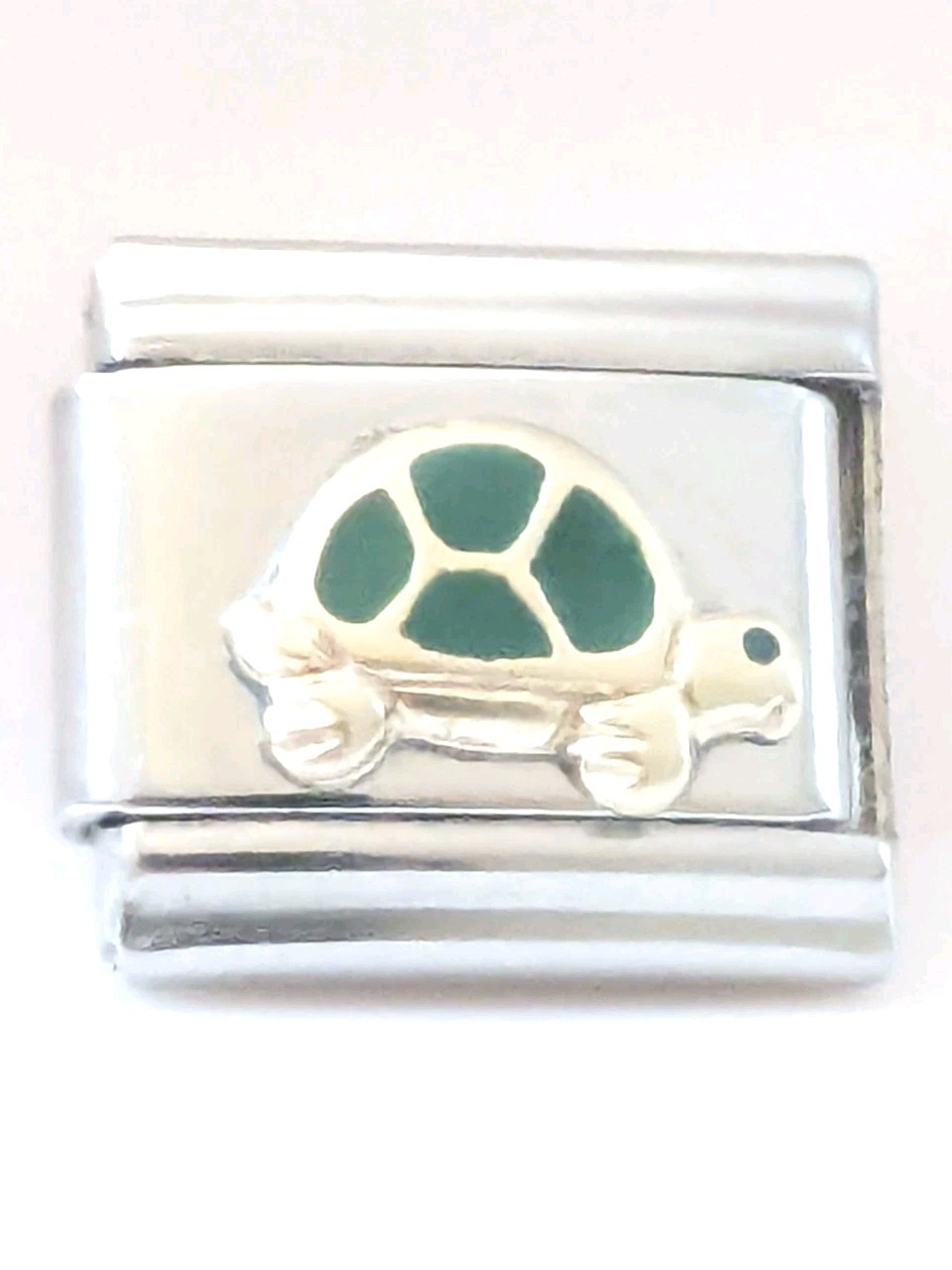Authentic IF Classic Green Turtle Italian Charm 9mm Link D85