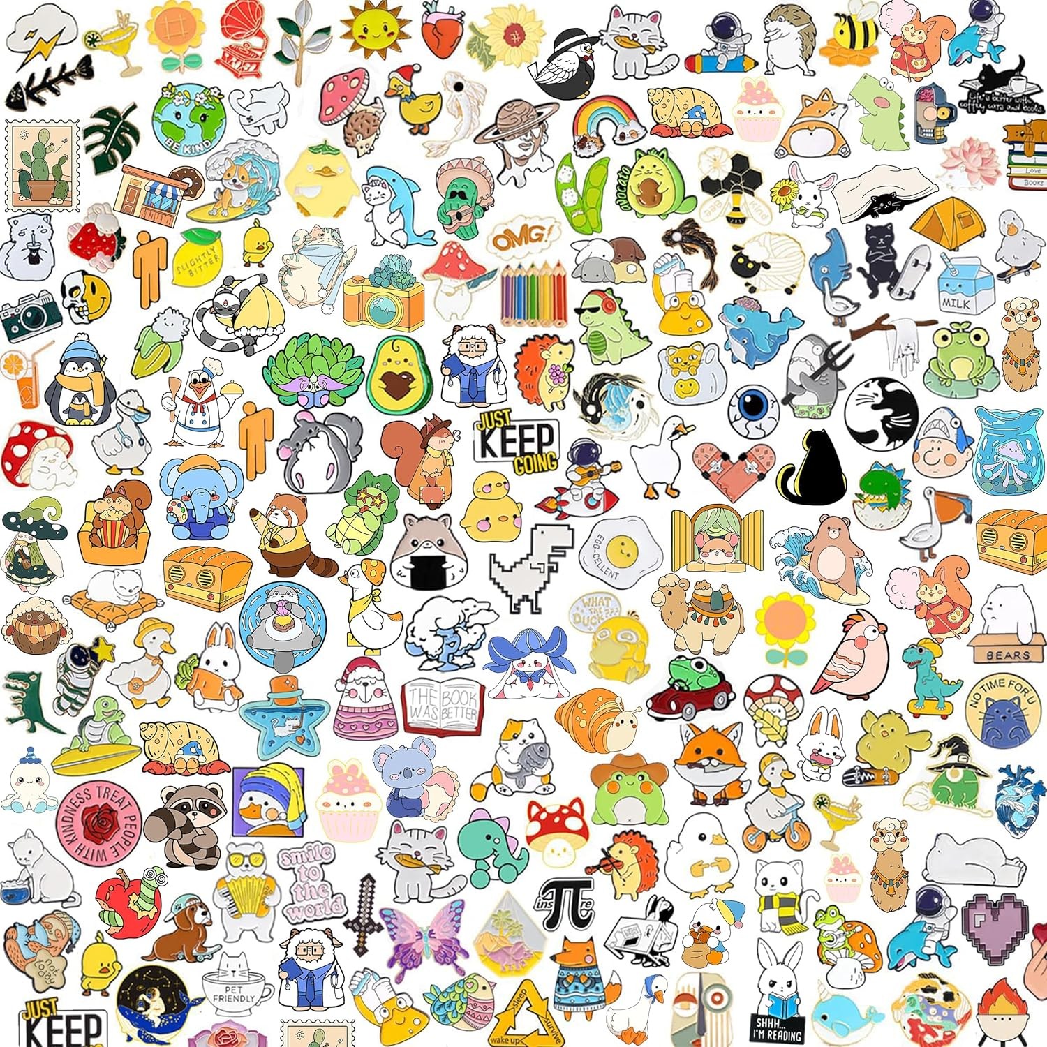 20/30/50/80pcs Cartoon Enamel Pins Bulk Set Lapel Badge Brooch Lot