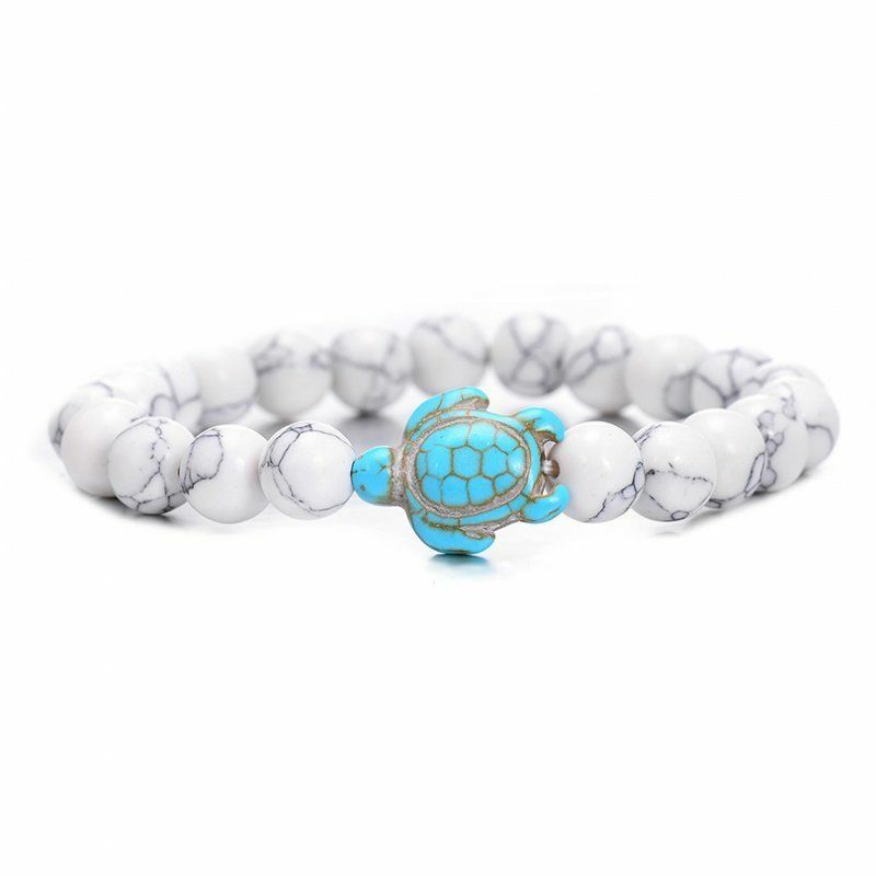 Ocean Sea Turtle Bracelets Healing Diffuser Beach Beaded Jewelry For Men Women