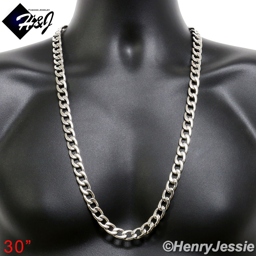 18-40″MEN’s Stainless Steel WIDE 12mm Silver Cuban Curb Link Chain Necklace*N117