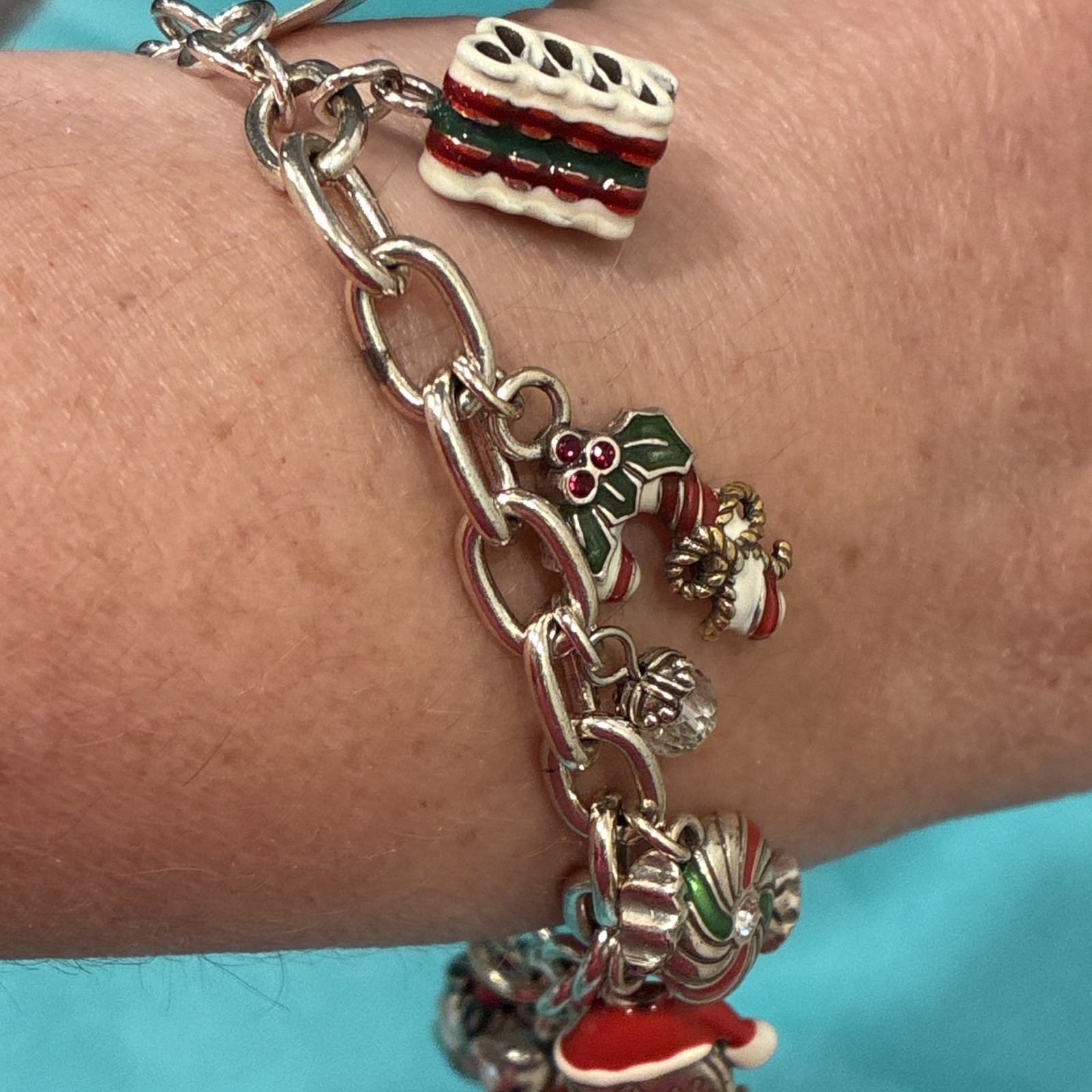 NEW Brighton Silver Plated Christmas Holiday Charm Bracelet JB3362