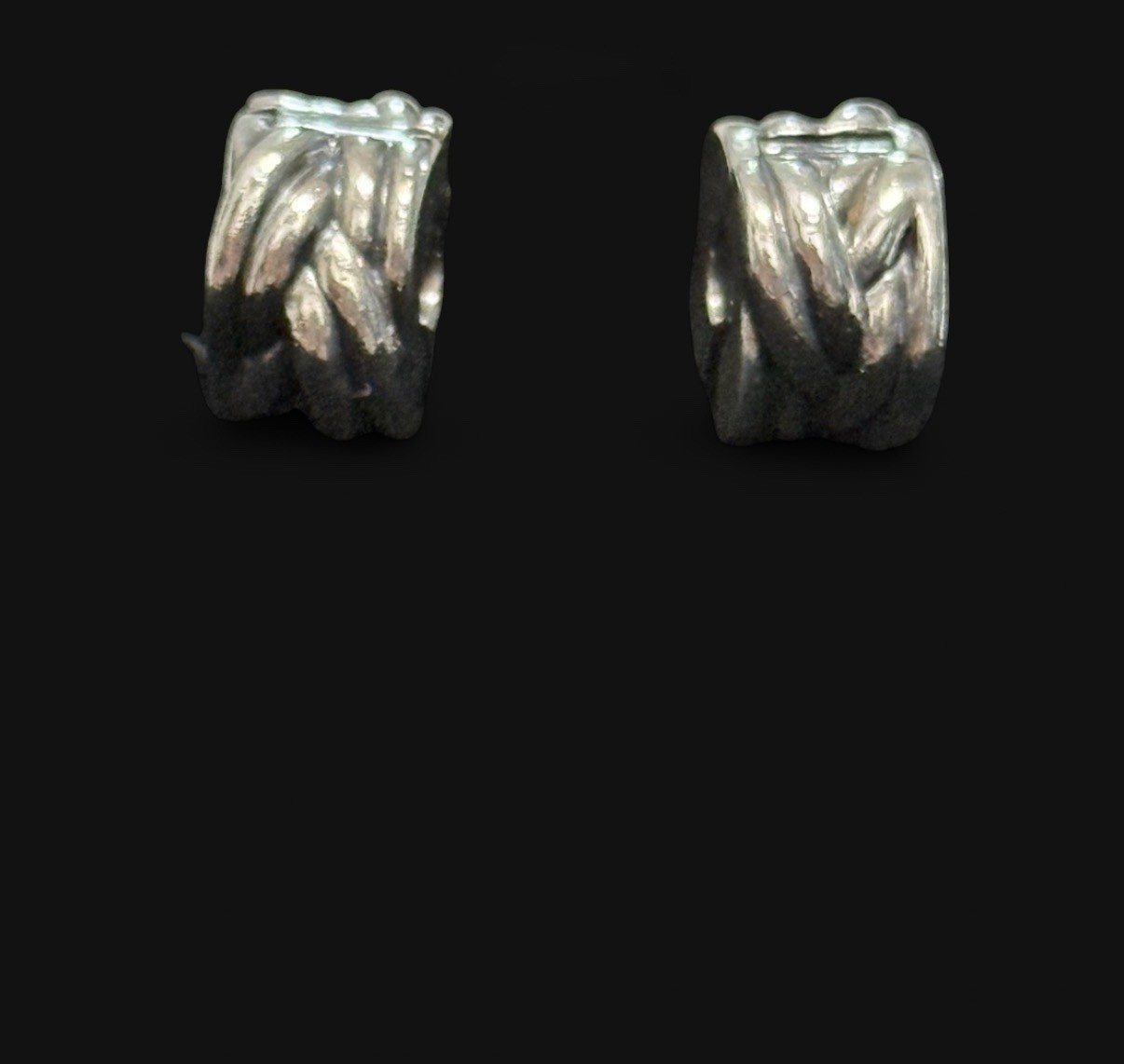 Pandora Moment Barrel Clasp Chain w/ 2 Matching Braided Clasp Clips