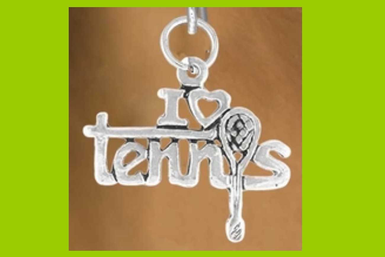 TENNIS LOVE Sports School Racket College Badminton Ball Heart Net Mother Jewelry