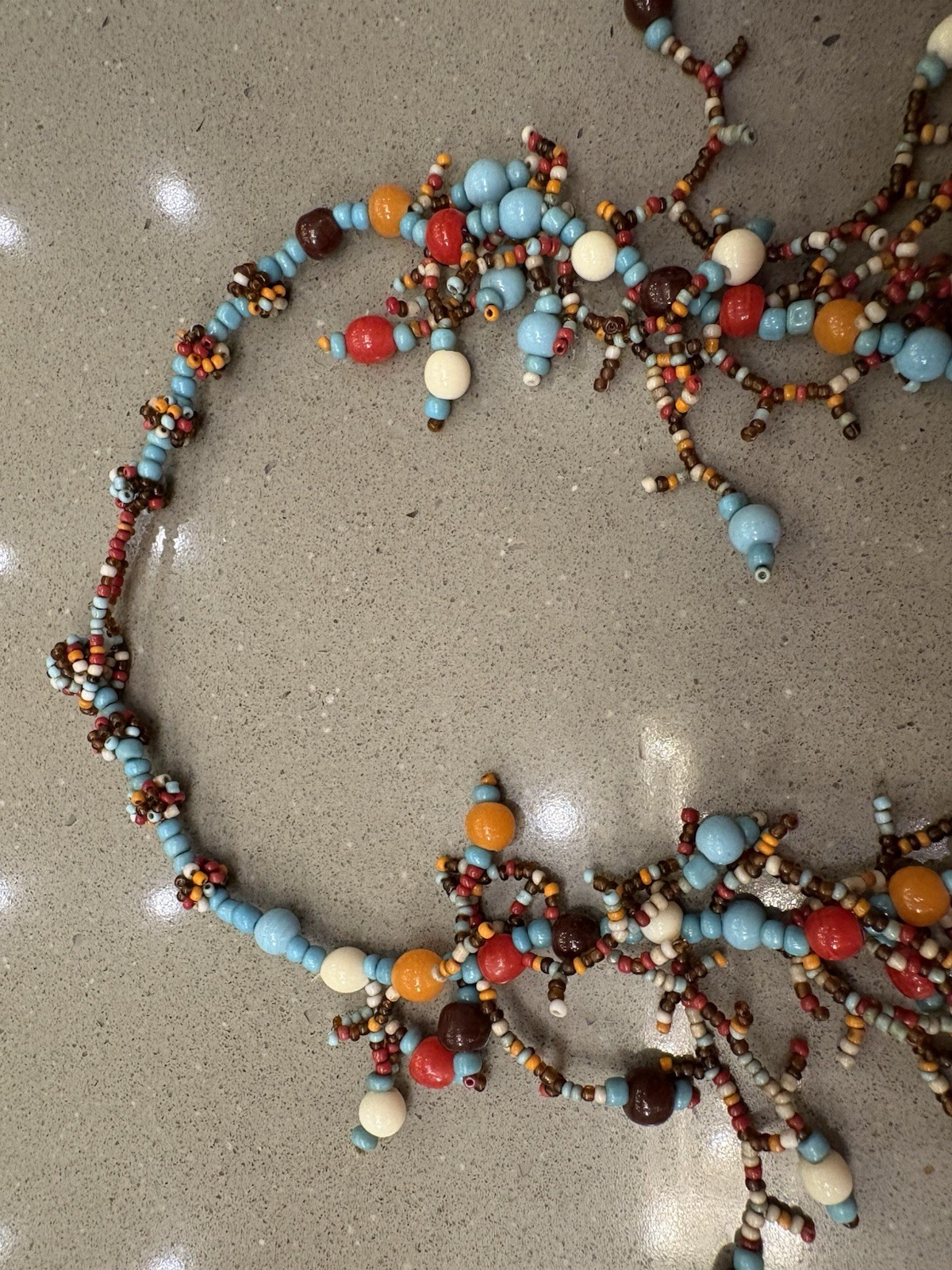 Boho Multi-Strand Seed Bead Statement Necklace Fringe Layered Jewelry