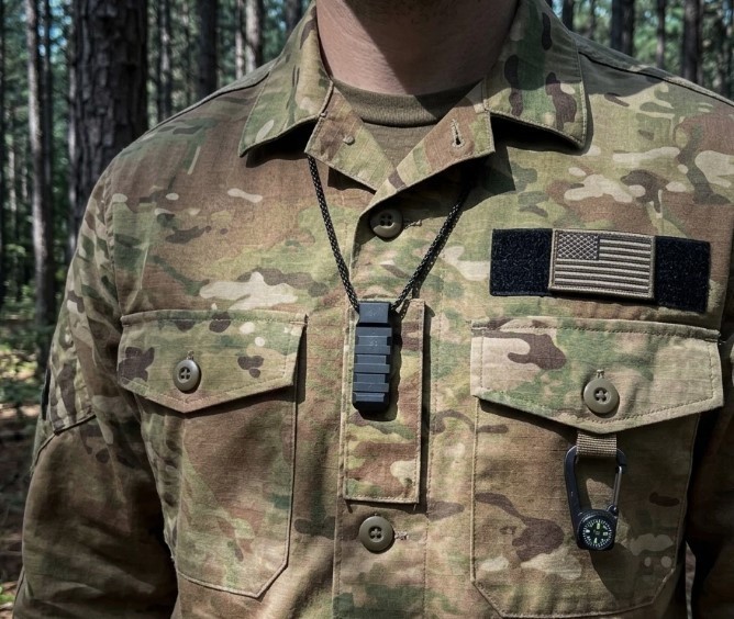 TERA Tactical Picatinny Rail Section Necklace Outdoor Survival Pendant Tool Mens