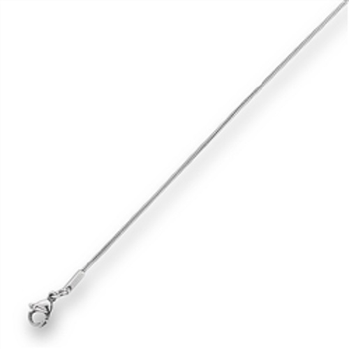 30 in 1.2 mm STAINLESS STEEL SNAKE CHAIN with lobster clasp