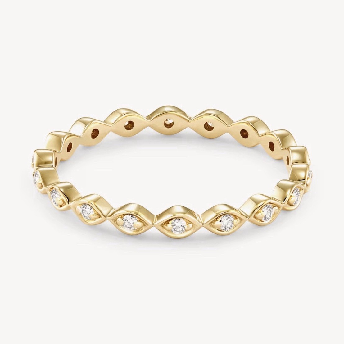 Kendra Scott 0.15 ct Nicolette 14k Yellow Gold Band Ring in White Diamond
