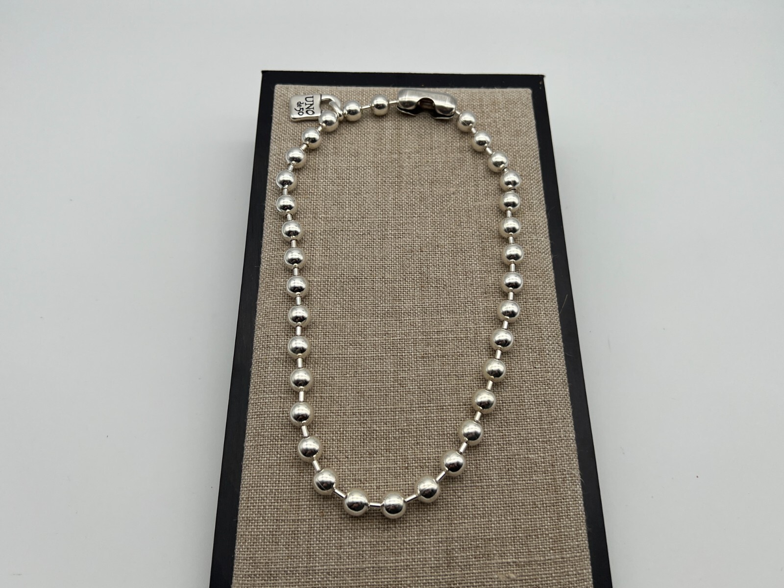 NEW Uno de 50 SNOWFLAKE Necklace Sterling Silver Plated Beaded Ball Chain