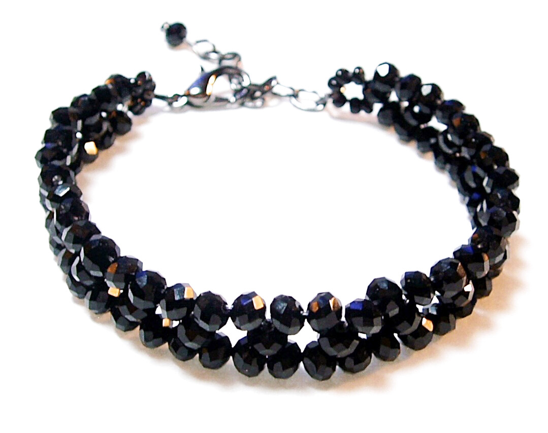 Black Crystal Anklets Pair Shoe Jewelry Ankle Strap Ankle Bracelet Anklet Pair