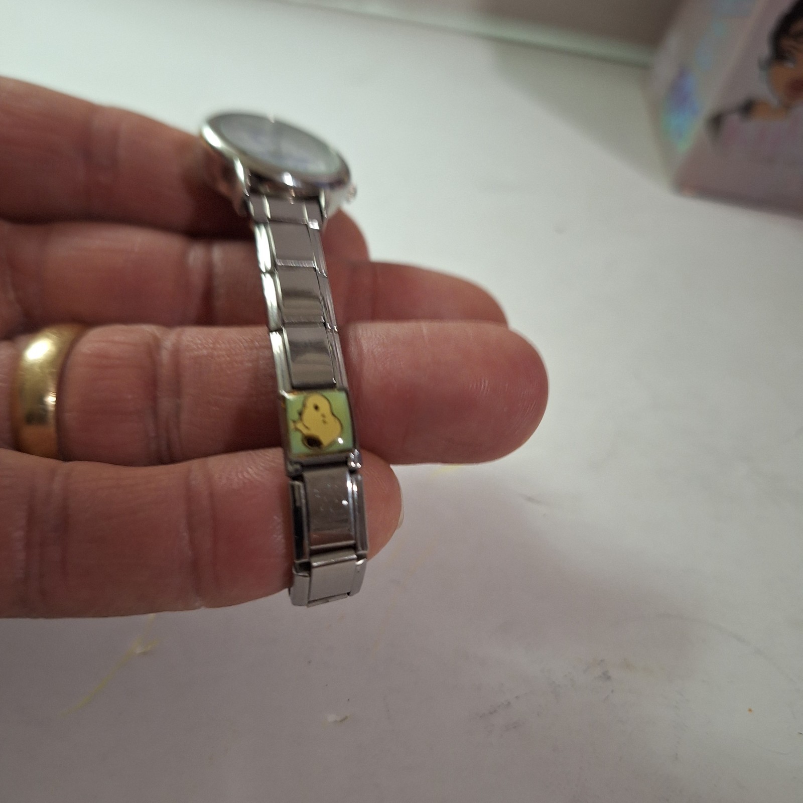 Vintage Snoopy Enamil Charms Casa D’Oro Watch Uberry Stainless Works New Battery