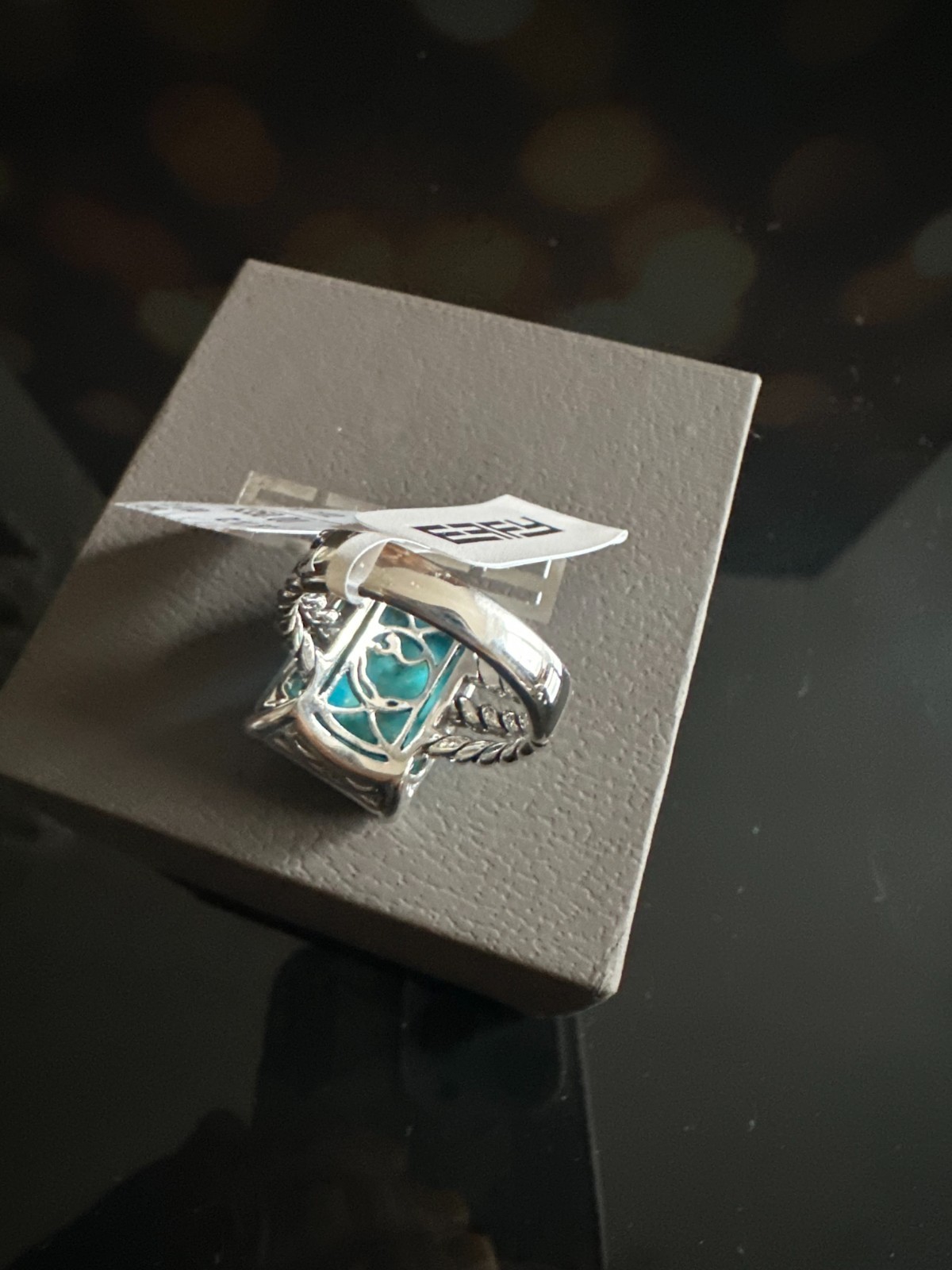 Effy ENY Sterling Silver & Turquoise Ring size 7