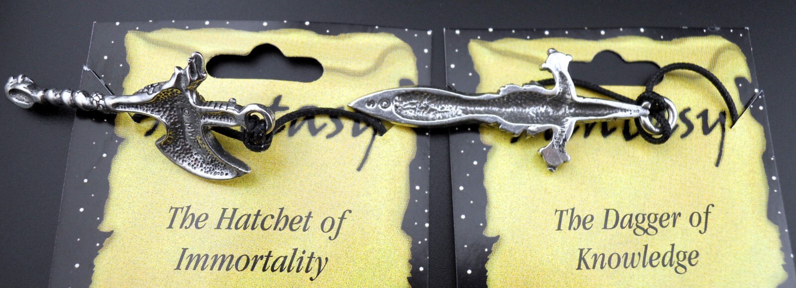 Wizard Necklace Dragons Pendant Original NEW/Old Dragon Axe Sword 5 pc Medieval