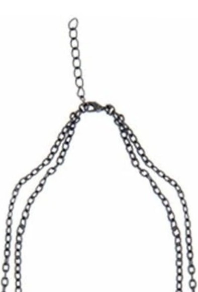 Goth Spider Statement Necklace Halloween Black Rhinestones 18″ Chain Chocker New