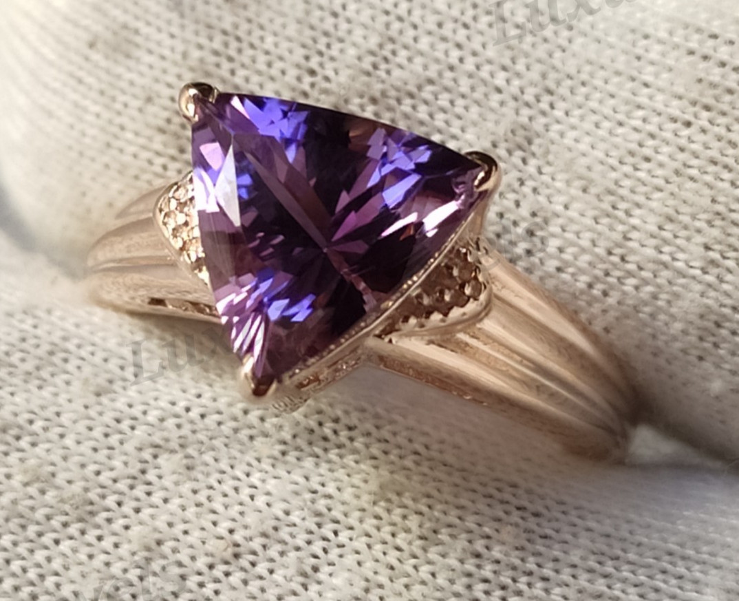 Elegant Amethyst 925 Sterling Silver Women’s Ring February Birthstone Gift