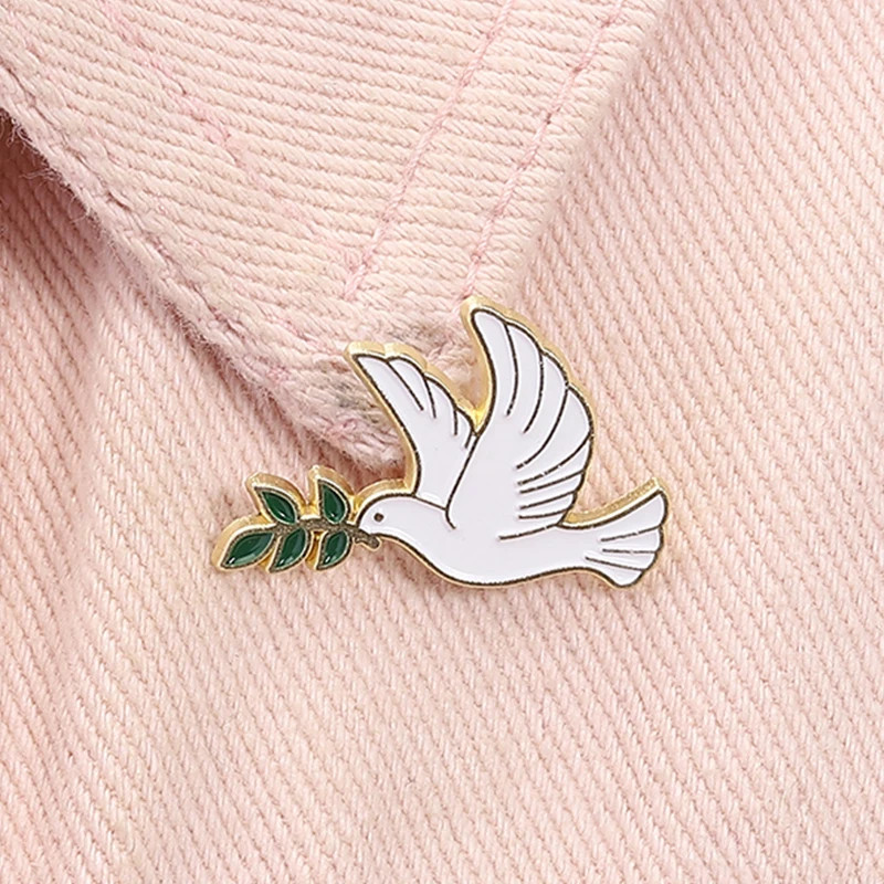 Enamel Branch Brooch Pin Jewelry Womens Gift