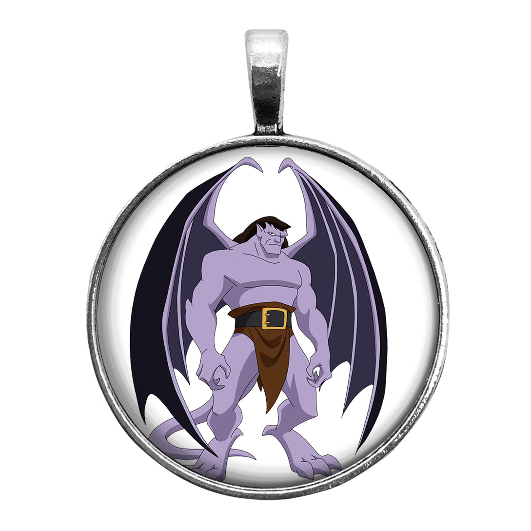 Gargoyles Key Ring Necklace Cufflinks Tie Clip Earrings Classic Cartoon Jewelry