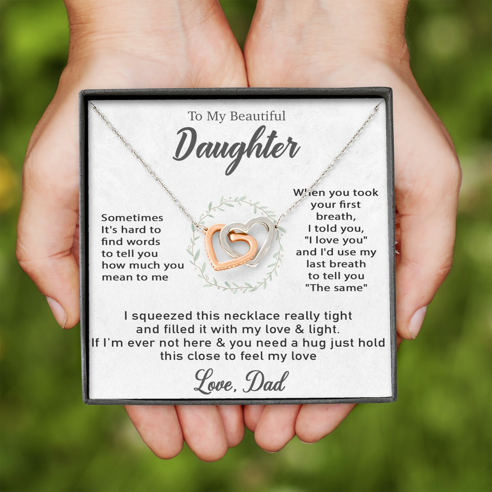 To My Daughter Necklace, Gift For Daughter From Dad, Daughter Father Necklace