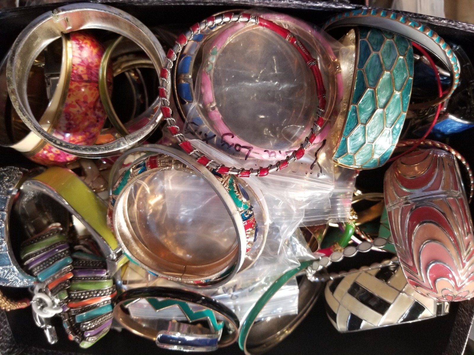 Lot Random Mix Bracelets rhinestone cuff stretch enamel Wrap Bead Gold silver Pl
