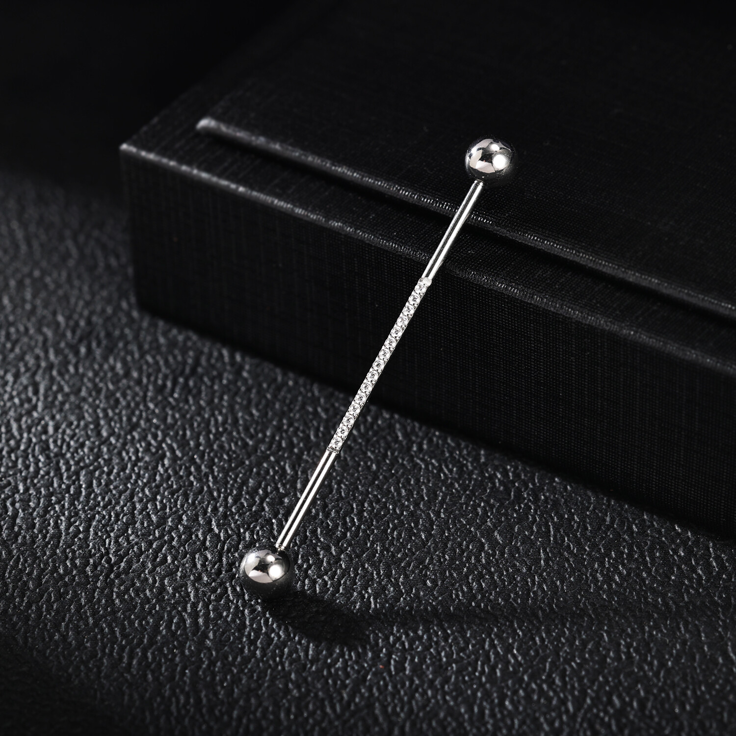 2Pcs 16G Stainless Steel Industrial Barbell Earrings Cartilage Piercing Jewelry